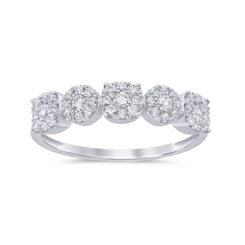 SPECIAL!.46ct G SI 14K White Gold Diamond Band Ring Size 6.5
