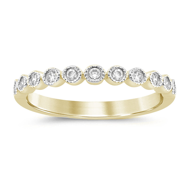 SPECIAL! .22ct G SI 14K Yellow Gold Women's Diamond Ring Band Size 6.5