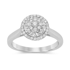 DIAMOND CLOSEOUT! .26ct 14KT White Gold Diamond Engagement Ring Size 6.5