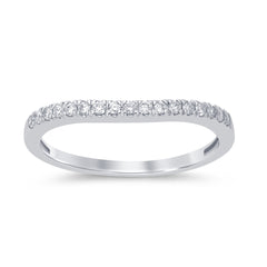 .16ct 14k White Gold Stackable Wedding Anniversary Diamond Ring Size 6.5