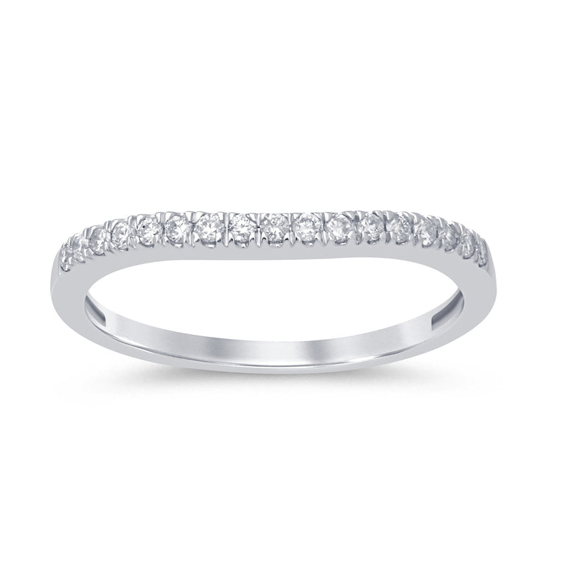 .16ct 14k White Gold Stackable Wedding Anniversary Diamond Ring Size 6.5