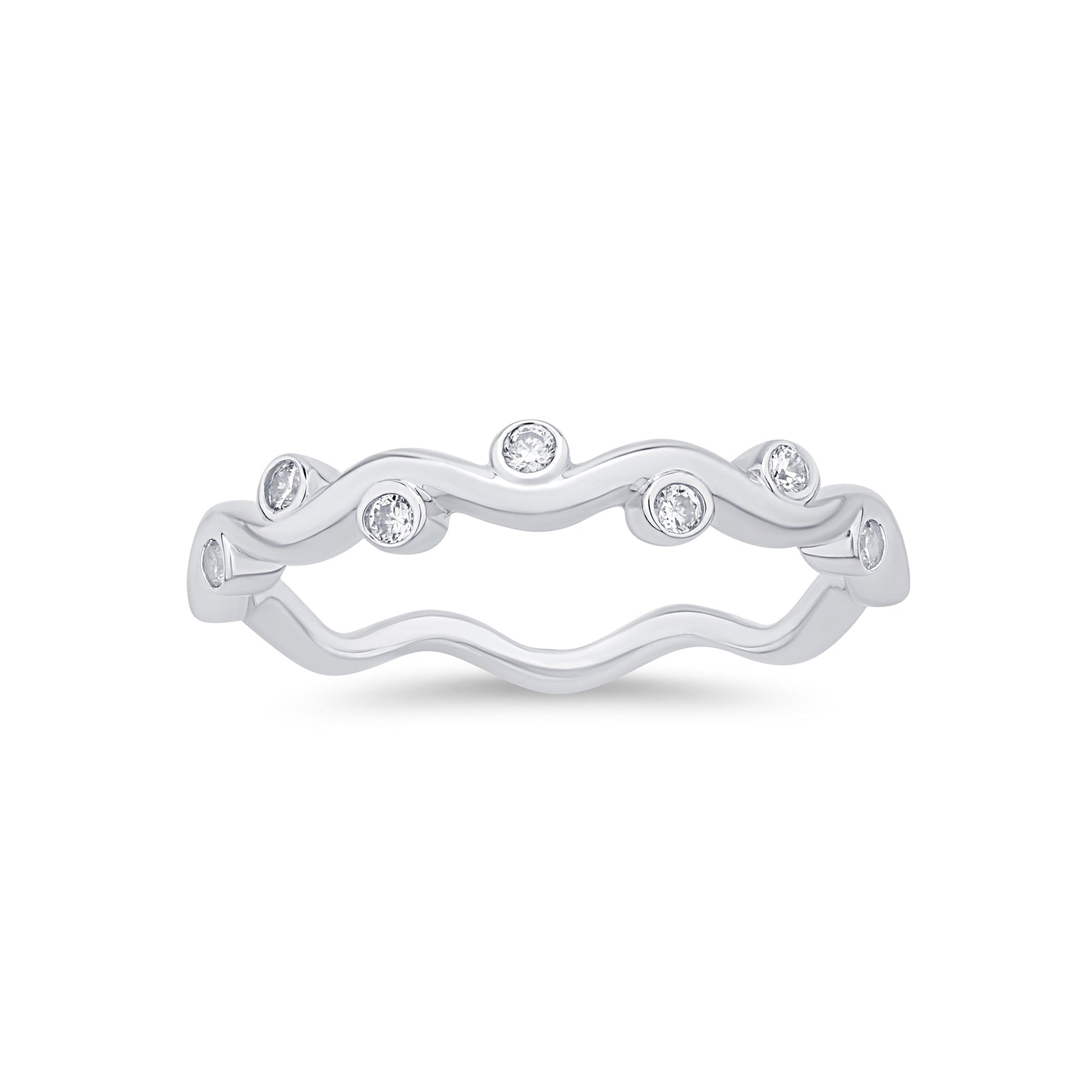 DIAMOND CLOSEOUT! .10ct G SI 14K White Gold Diamond Vine Ring Size 6.5