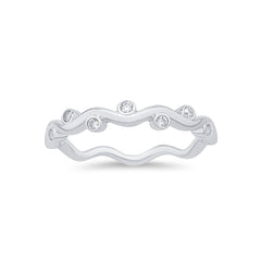 DIAMOND CLOSEOUT! .10ct G SI 14K White Gold Diamond Vine Ring Size 6.5