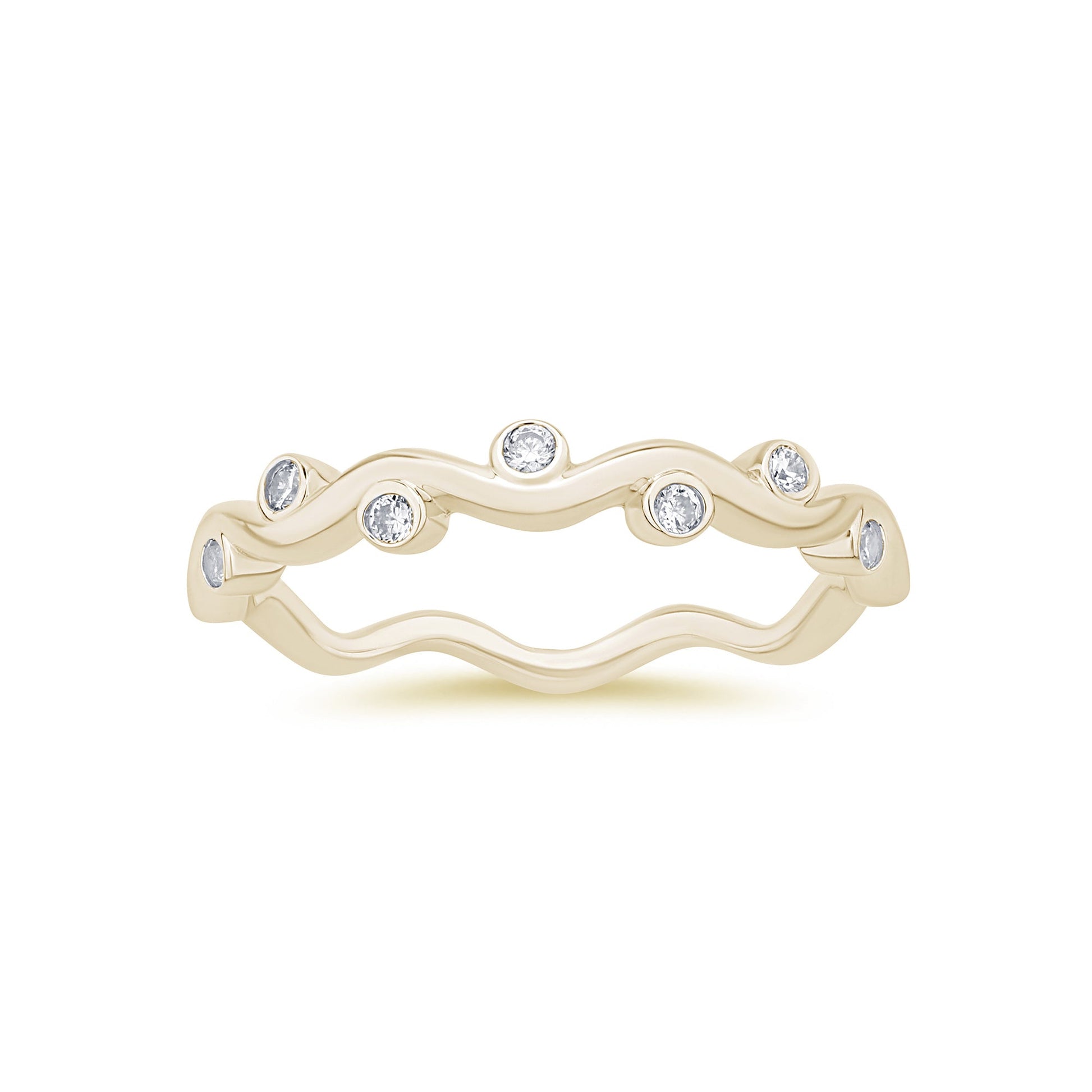 DIAMOND CLOSEOUT! .10ct G SI 14K Yellow Gold Diamond Vine Ring Size 6.5