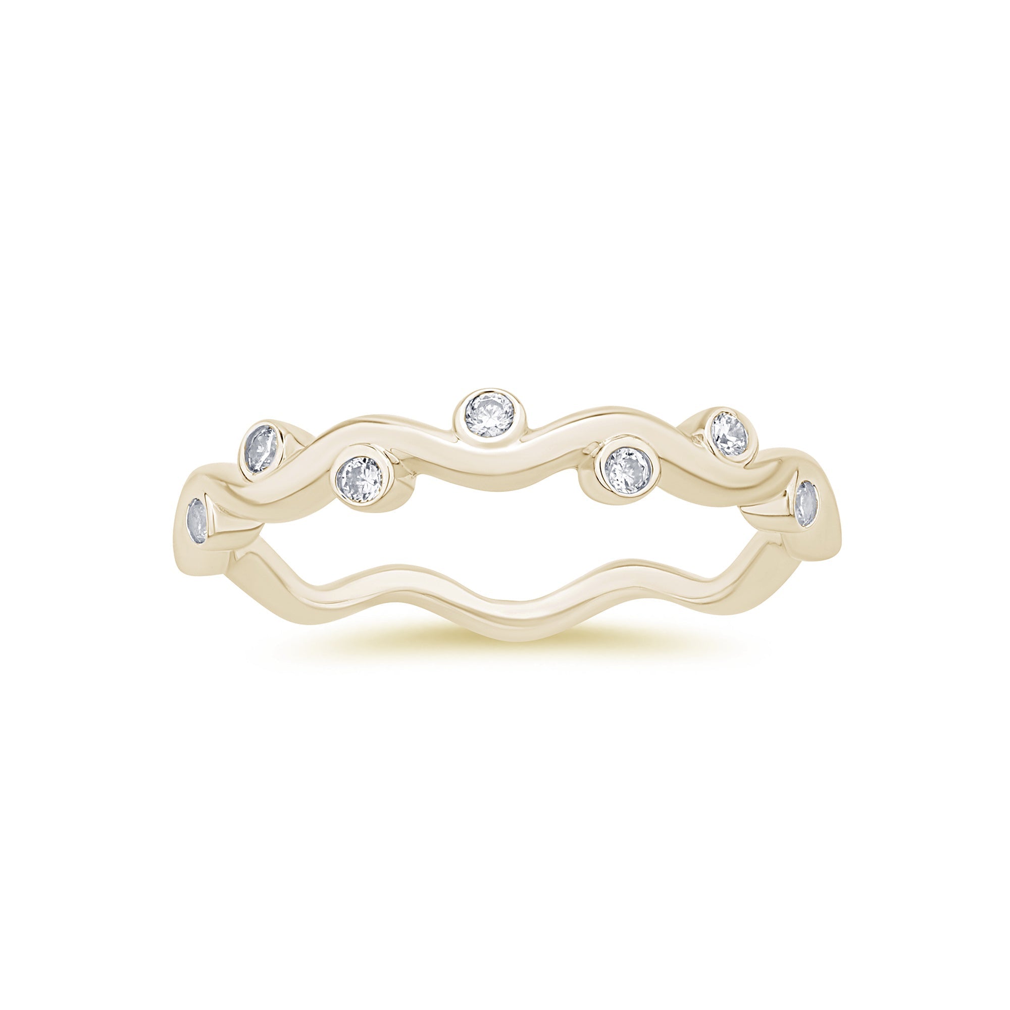 DIAMOND CLOSEOUT! .10ct G SI 14K Yellow Gold Diamond Vine Ring Size 6.5