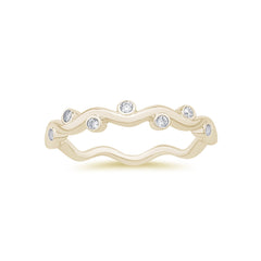 DIAMOND CLOSEOUT! .10ct G SI 14K Yellow Gold Diamond Vine Ring Size 6.5