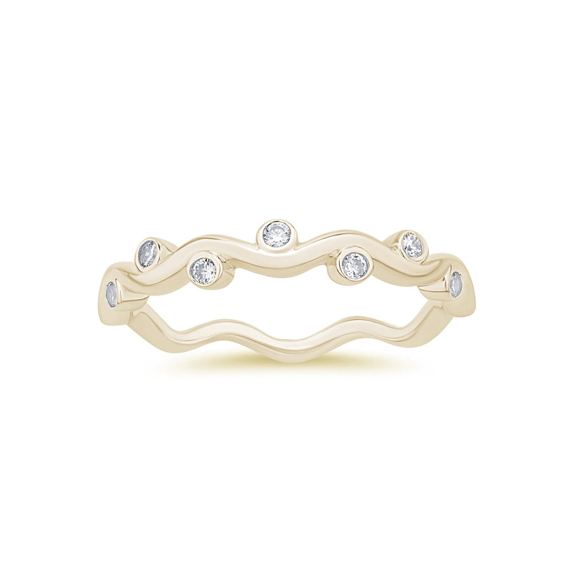 DIAMOND CLOSEOUT! .10ct G SI 14K Yellow Gold Diamond Vine Ring Size 6.5