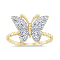 SPECIAL! .38ct G SI 14K Yellow Gold Diamond Butterfly Ring Band