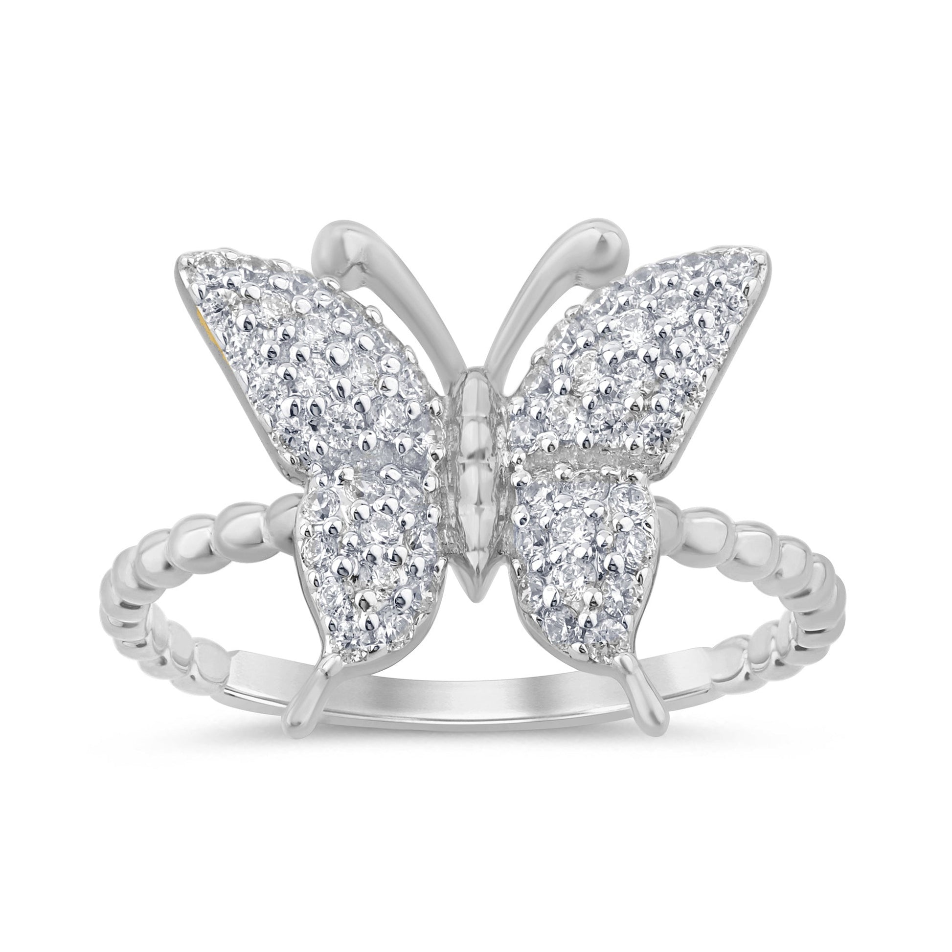 SPECIAL!.38ct G SI 14K White Gold Diamond Butterfly Ring Band