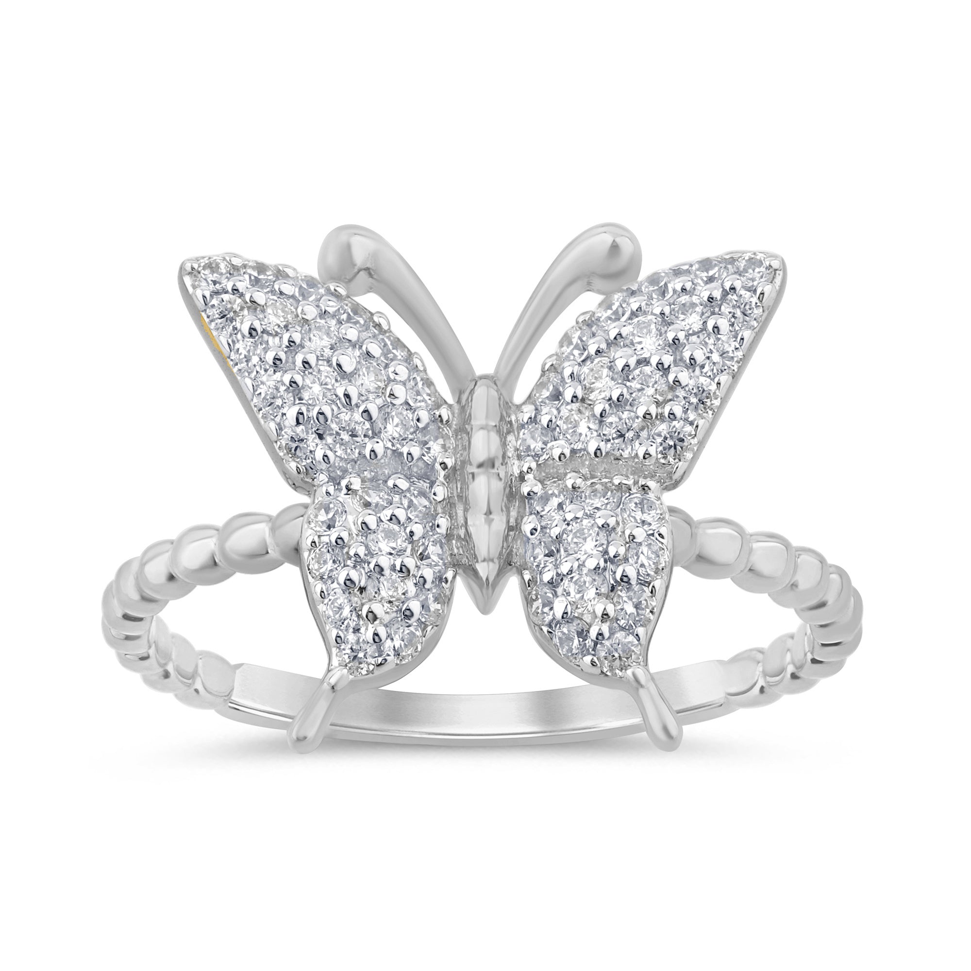 SPECIAL!.38ct G SI 14K White Gold Diamond Butterfly Ring Band