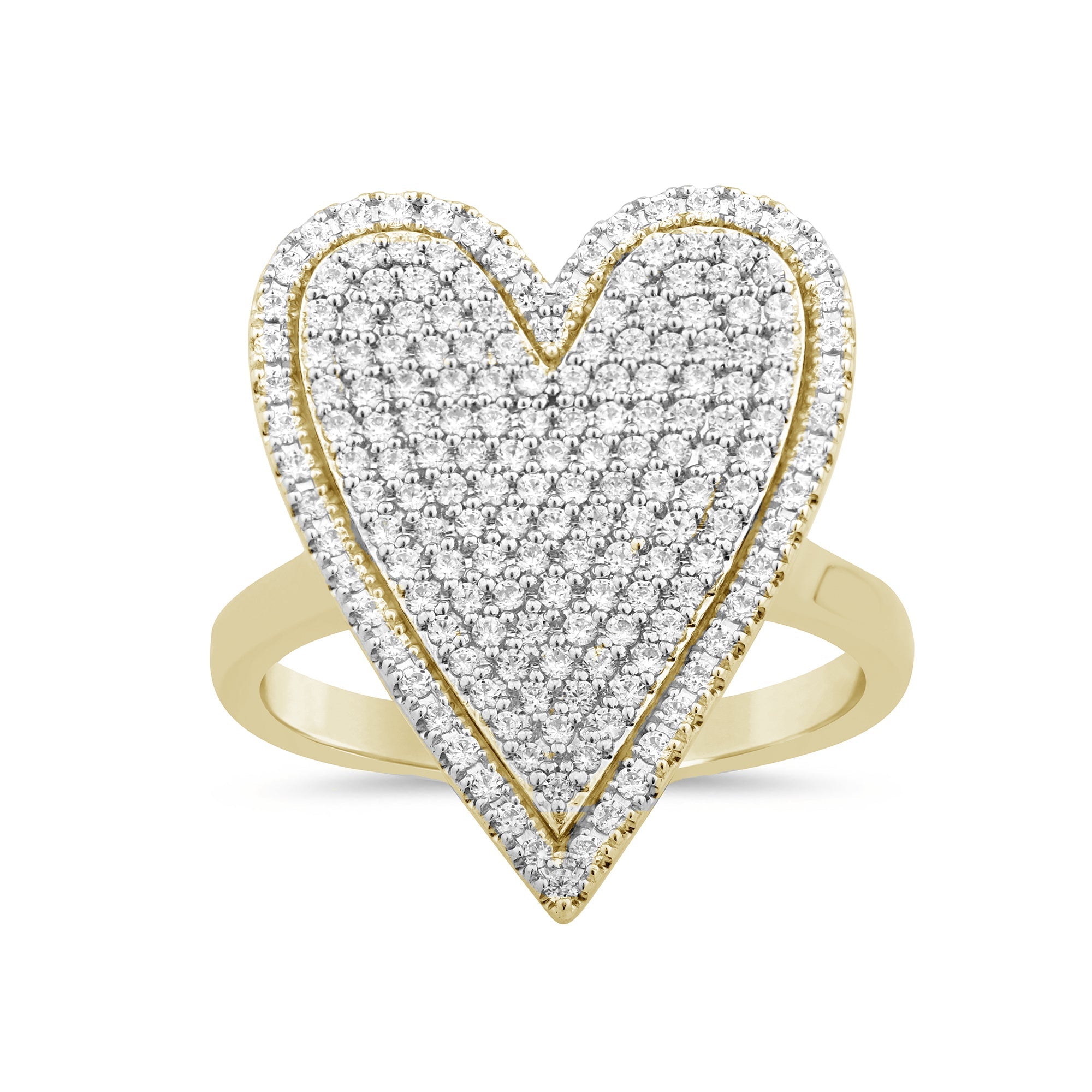 SPECIAL! .79ct G SI 14K Yellow Gold Diamond Heart Ring Size 6.5