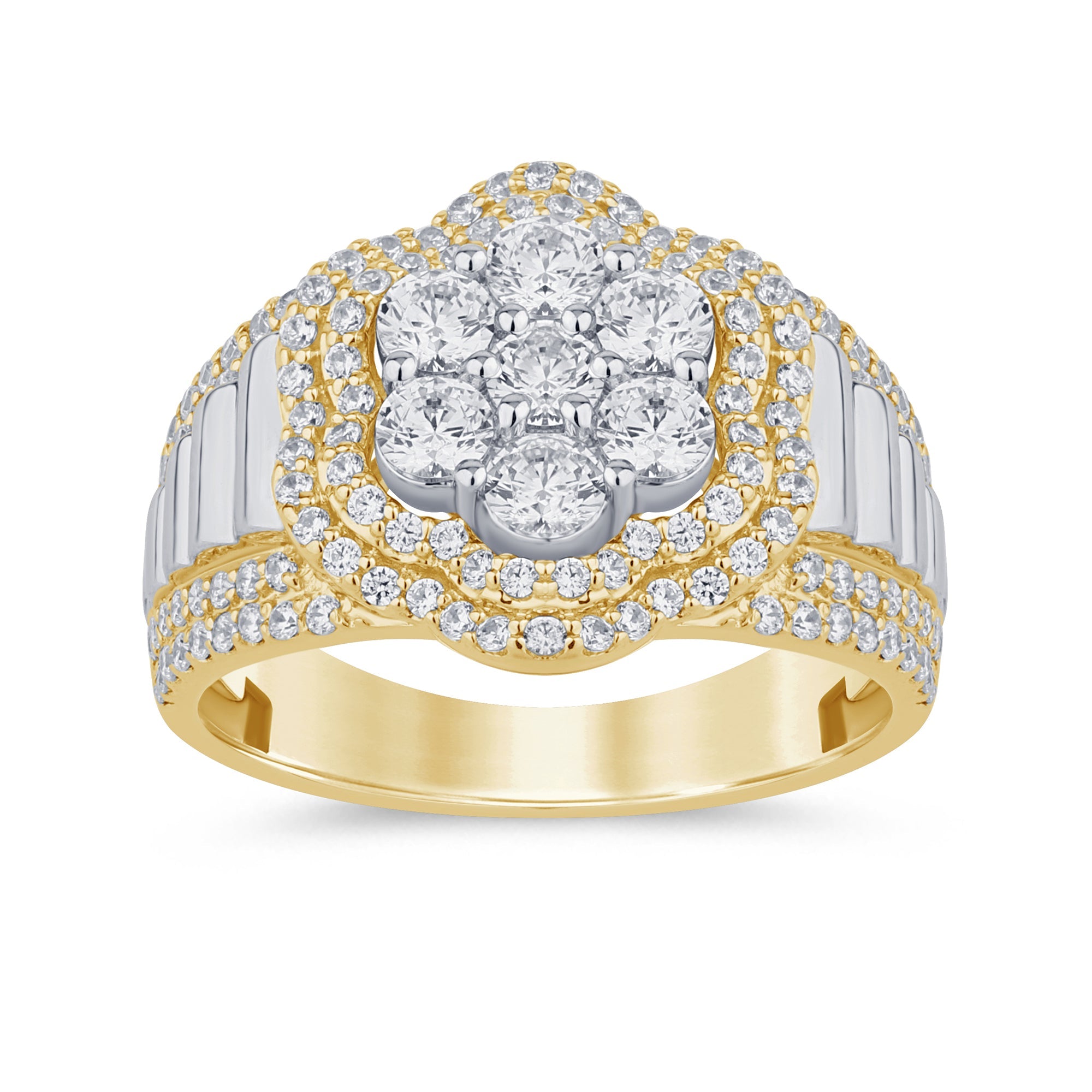SPECIAL! 1.86ct G SI 14K Yellow Gold Diamond Men's Band Ring Size 10