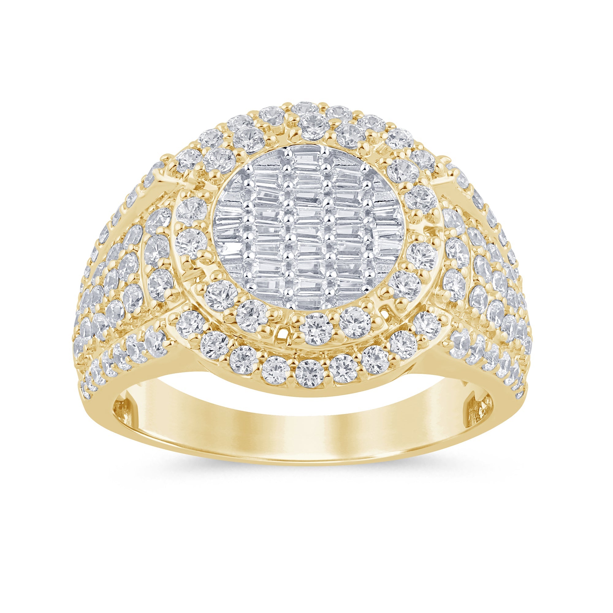 SPECIAL! 1.72ct G SI 14K Yellow Gold Diamond Mens Band Ring Size 10