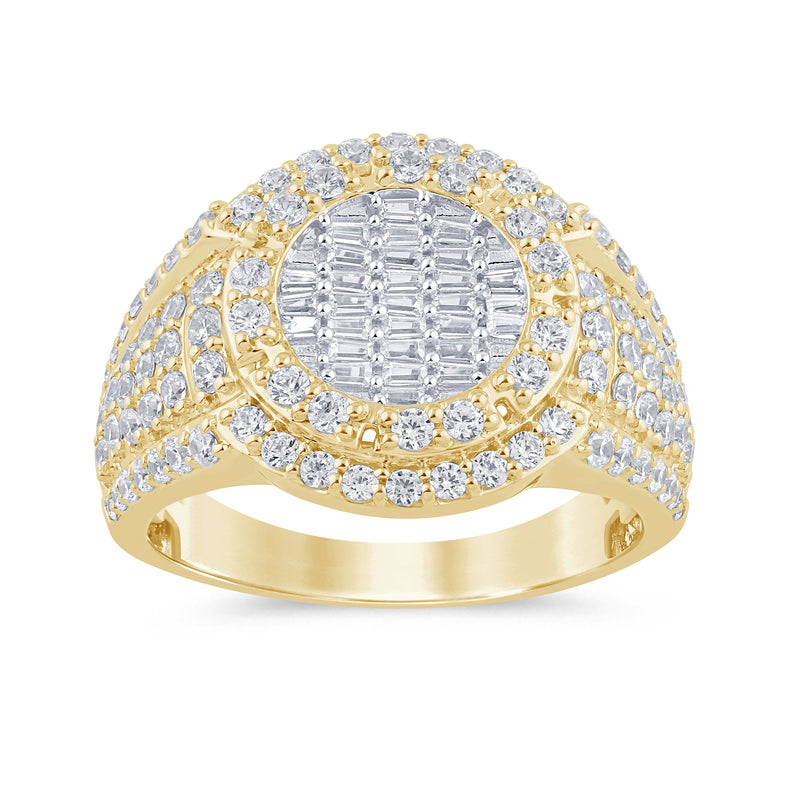 SPECIAL! 1.72ct G SI 14K Yellow Gold Diamond Mens Band Ring Size 10