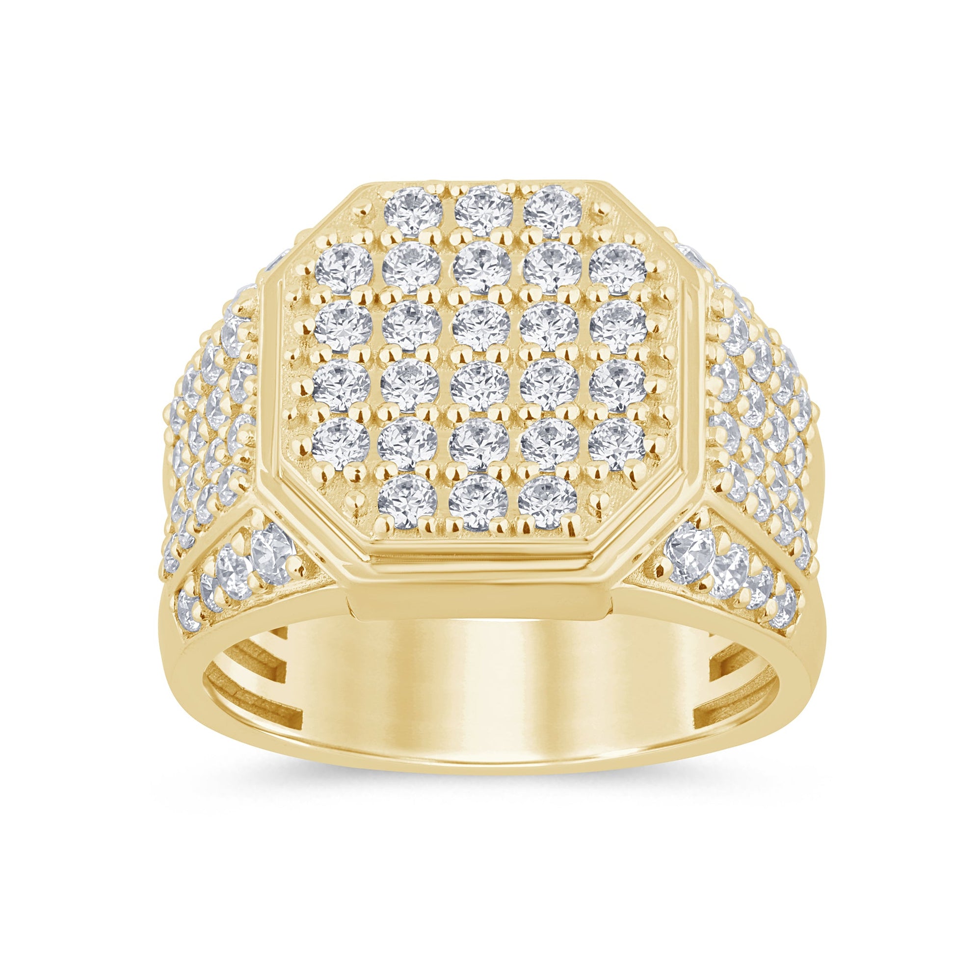 SPECIAL! 2.16ct G SI 14K Yellow Gold Diamond Men's Band Ring Size 10