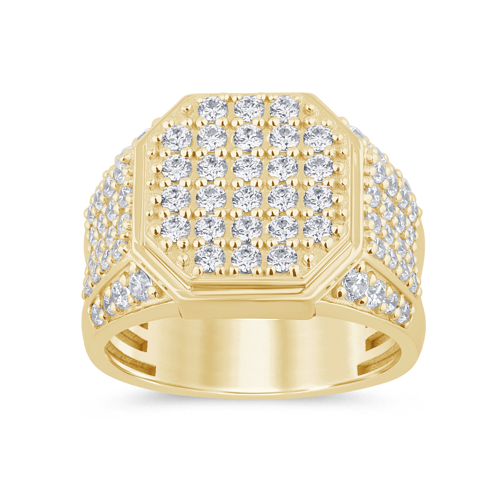 SPECIAL! 2.16ct G SI 14K Yellow Gold Diamond Men's Band Ring Size 10