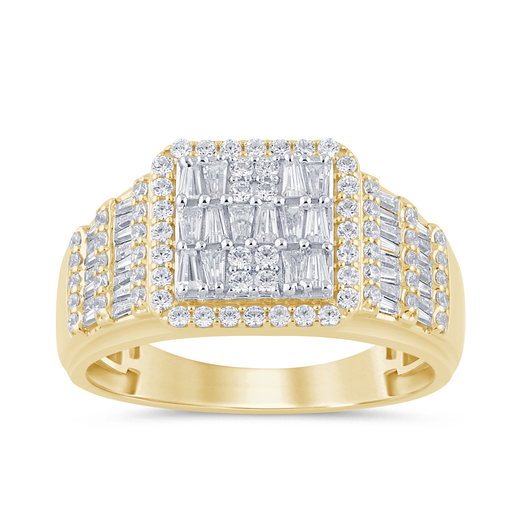 SPECIAL! 1.37ct G SI 14K Yellow Gold Diamond Mens Band Ring Size 10