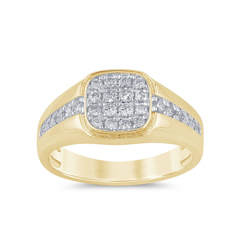 SPECIAL!.65ct G SI 14K Yellow Gold Diamond Men's Band Ring Size 10
