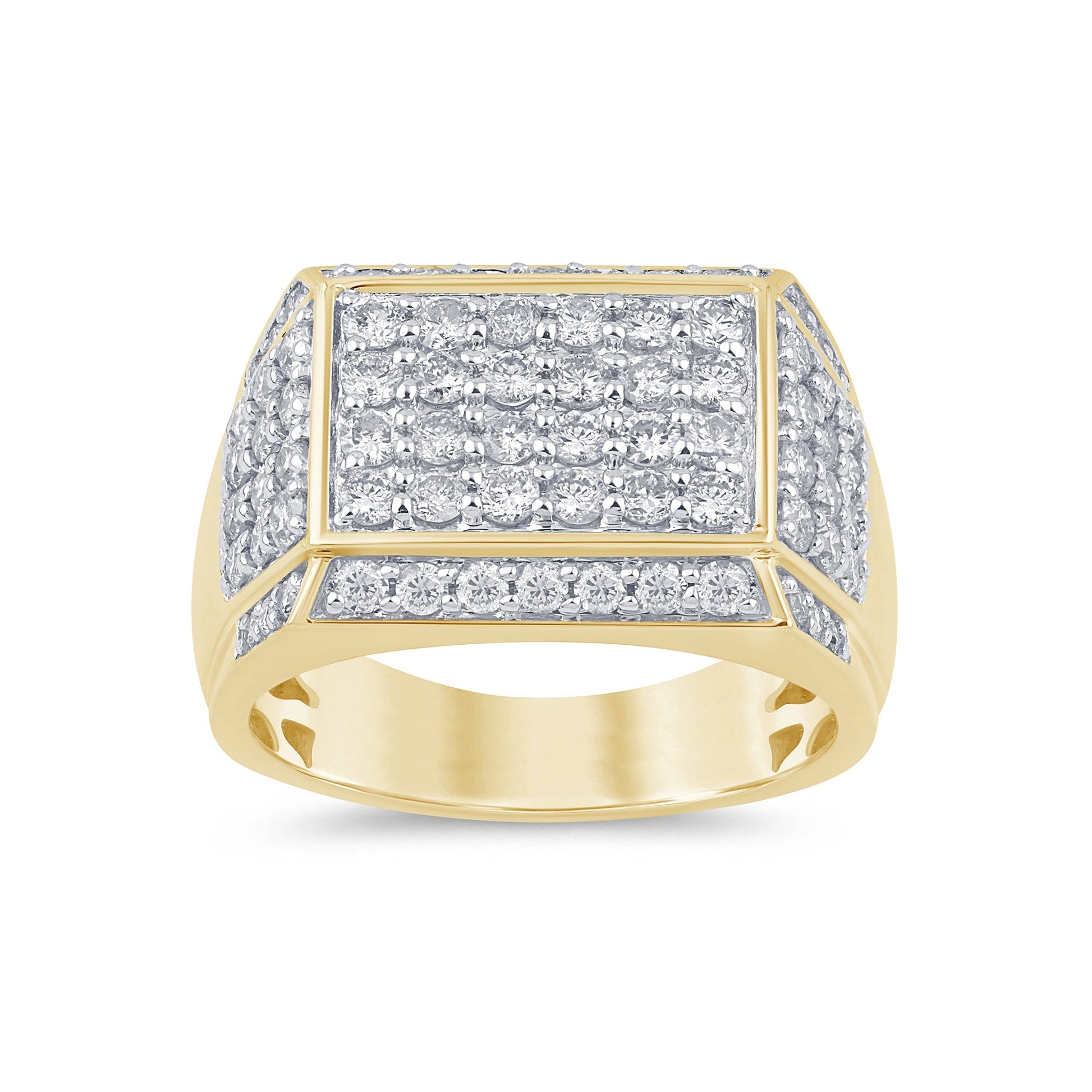 SPECIAL! 2.07ct G SI 14K Yellow Gold Diamond Men's Band Ring Size 10