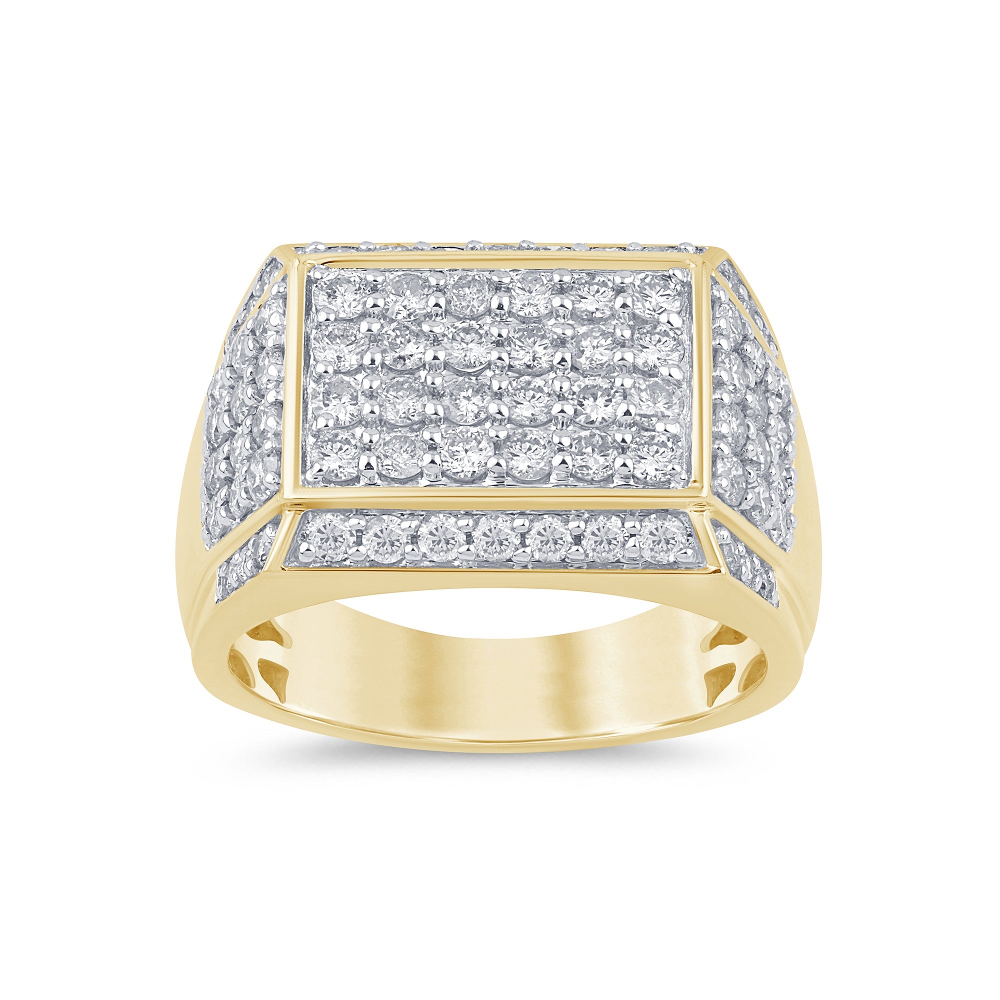 SPECIAL! 2.07ct G SI 14K Yellow Gold Diamond Men's Band Ring Size 10