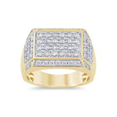 SPECIAL! 2.07ct G SI 14K Yellow Gold Diamond Men's Band Ring Size 10