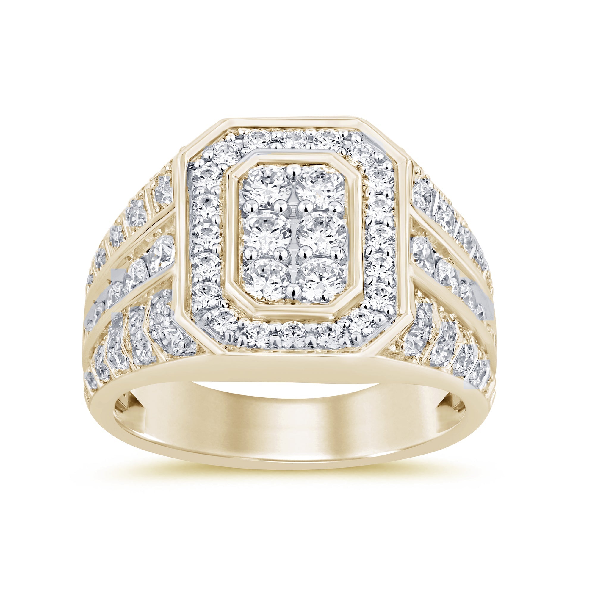 SPECIAL! 2.12ct G SI 14K Yellow Gold Diamond Mens Band Ring Size 10