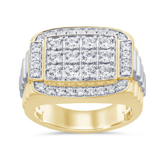 SPECIAL! 2.00ct G SI 14K Two Tone Gold Diamond Mens Band Ring Size 10