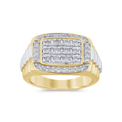 SPECIAL! 1.01ct G SI 14K Yellow Gold Diamond Men's Band Ring Size 10
