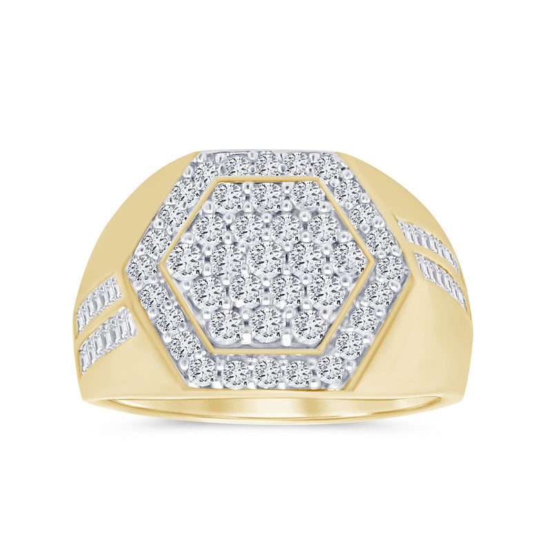 SPECIAL! .97ct G SI 14K Yellow Gold Diamond Mens Band Ring Size 10