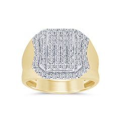 SPECIAL!.97ct G SI 14K Yellow Gold Diamond Men's Band Ring Size 10