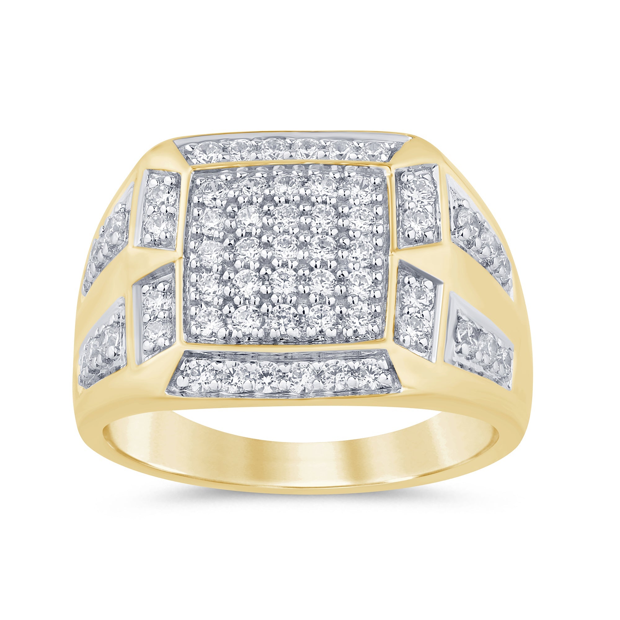 SPECIAL! .97ct G SI 14K Yellow Gold Diamond Men's Band Ring Size 10