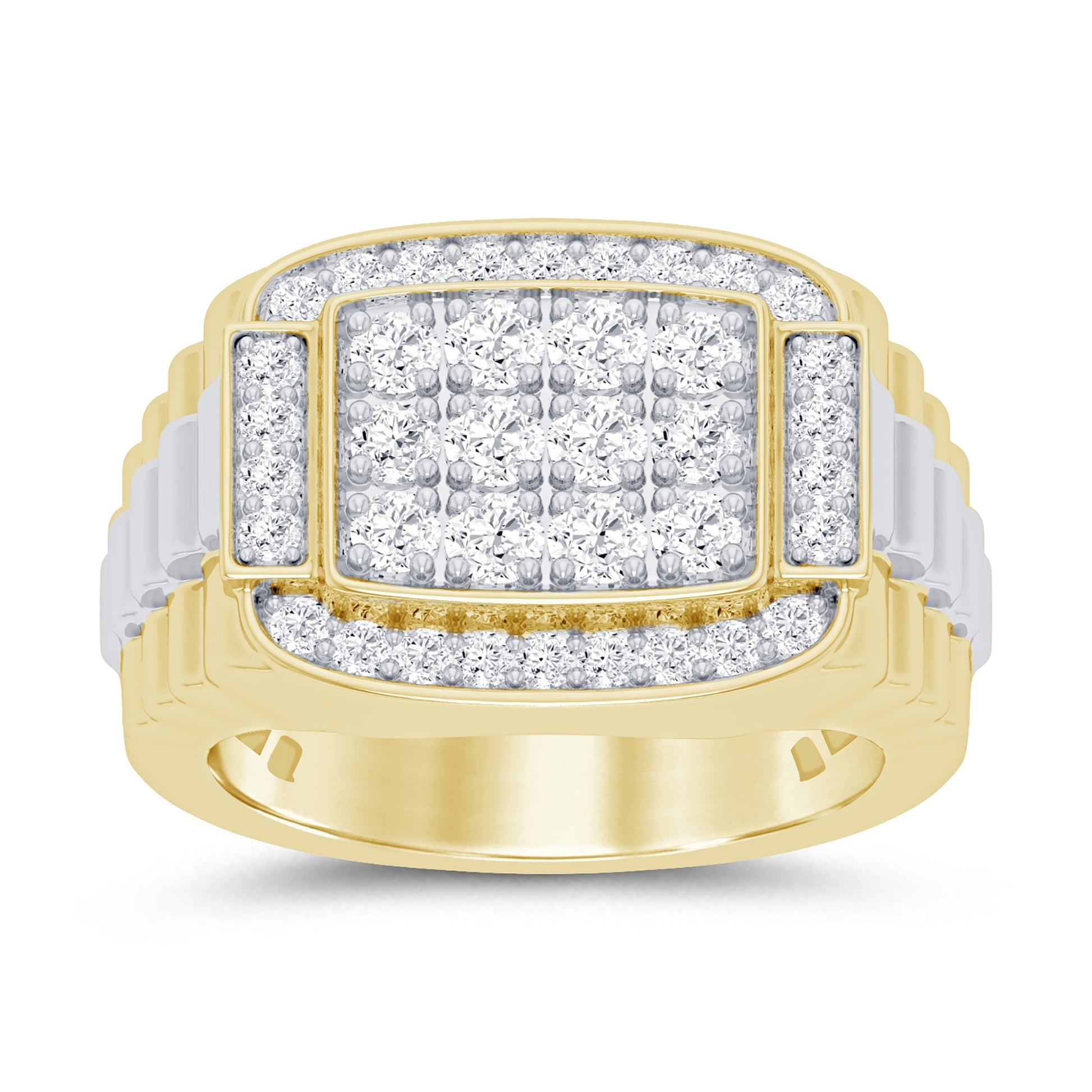 SPECIAL! 1.09ct G SI 14K Yellow Gold Diamond Men's Band Ring Size 10