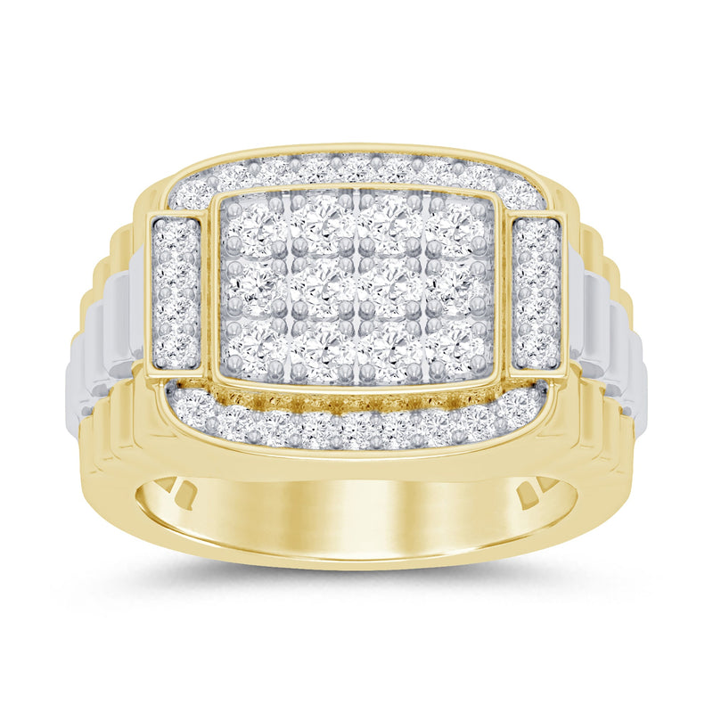 SPECIAL! 1.09ct G SI 14K Yellow Gold Diamond Men's Band Ring Size 10