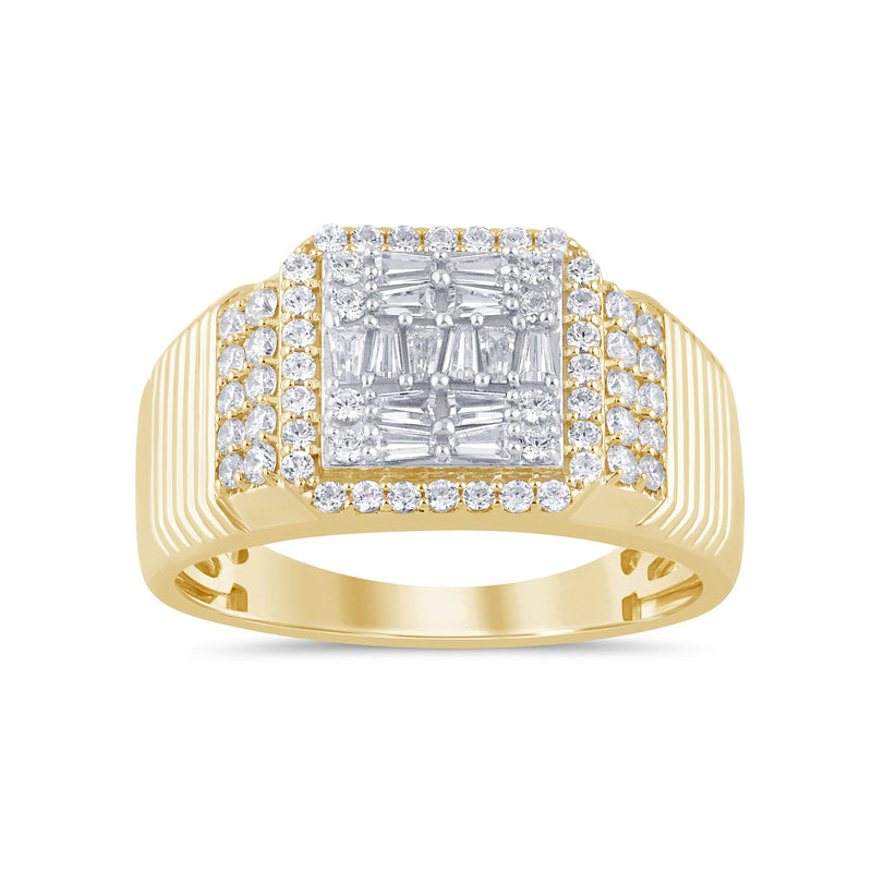 SPECIAL!1.01ct G SI 14K Yellow Gold Diamond Mens Band Ring Size 10