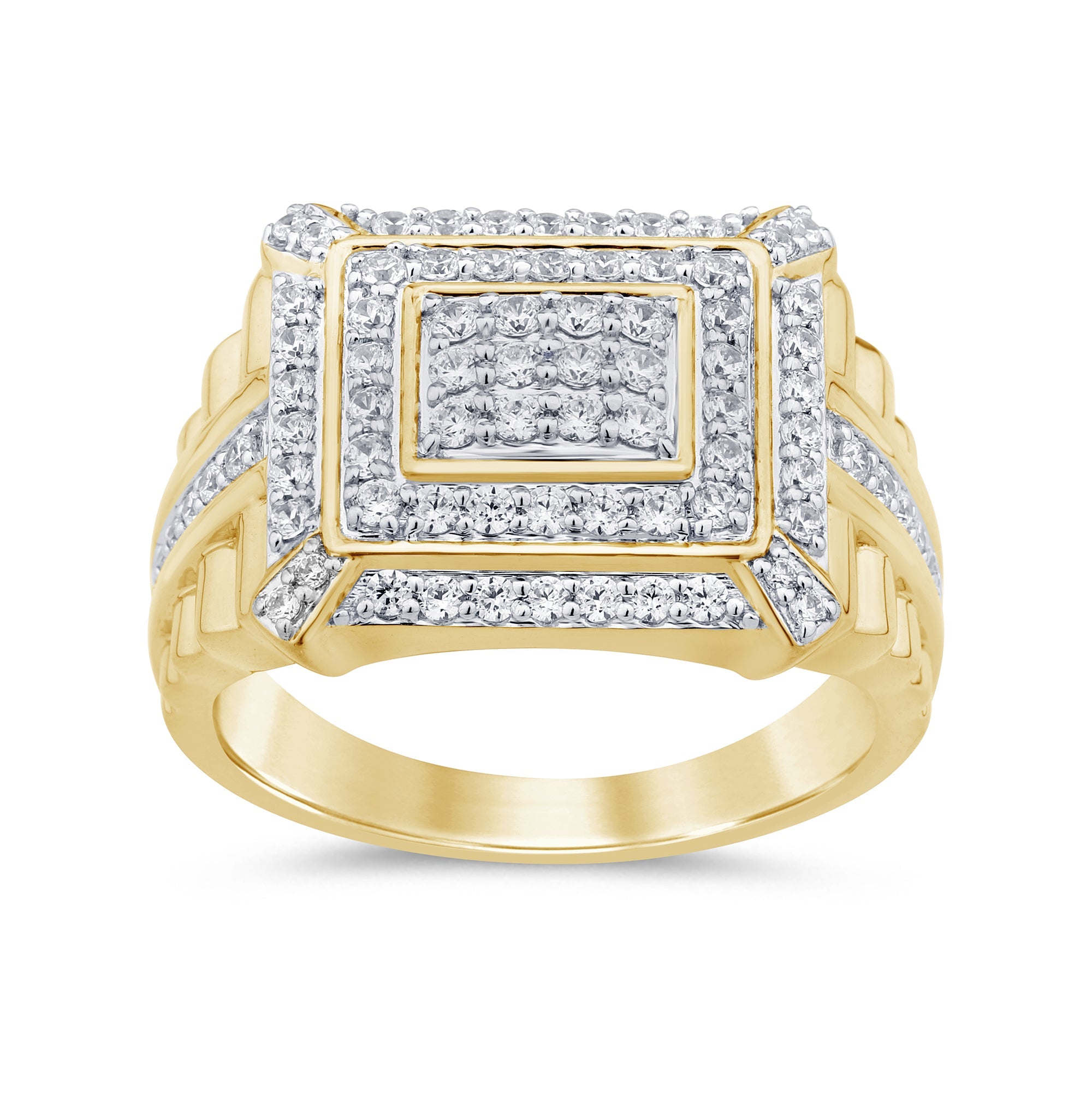 SPECIAL! 1.10ct G SI 14K Yellow Gold Diamond Men's Band Ring Size 10