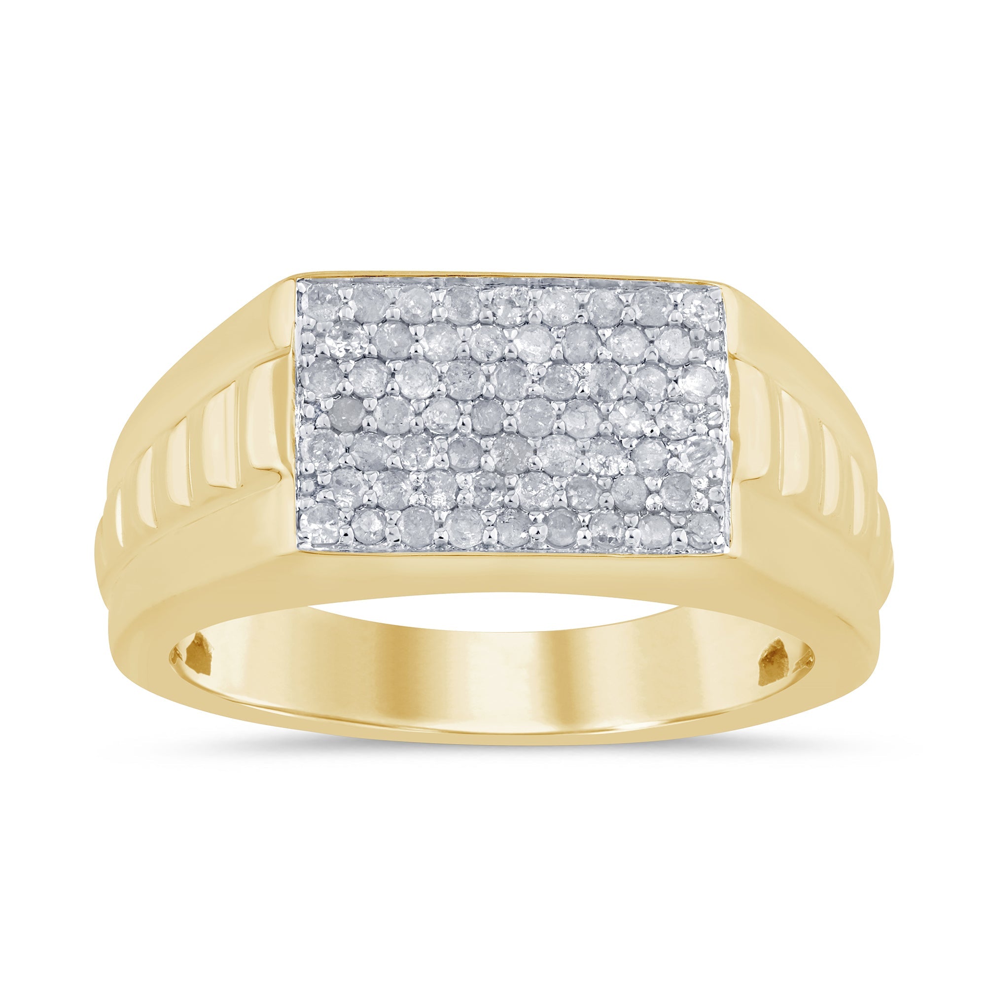 SPECIAL! .46ct G SI 14K Yellow Gold Diamond Men's Band Ring Size 10