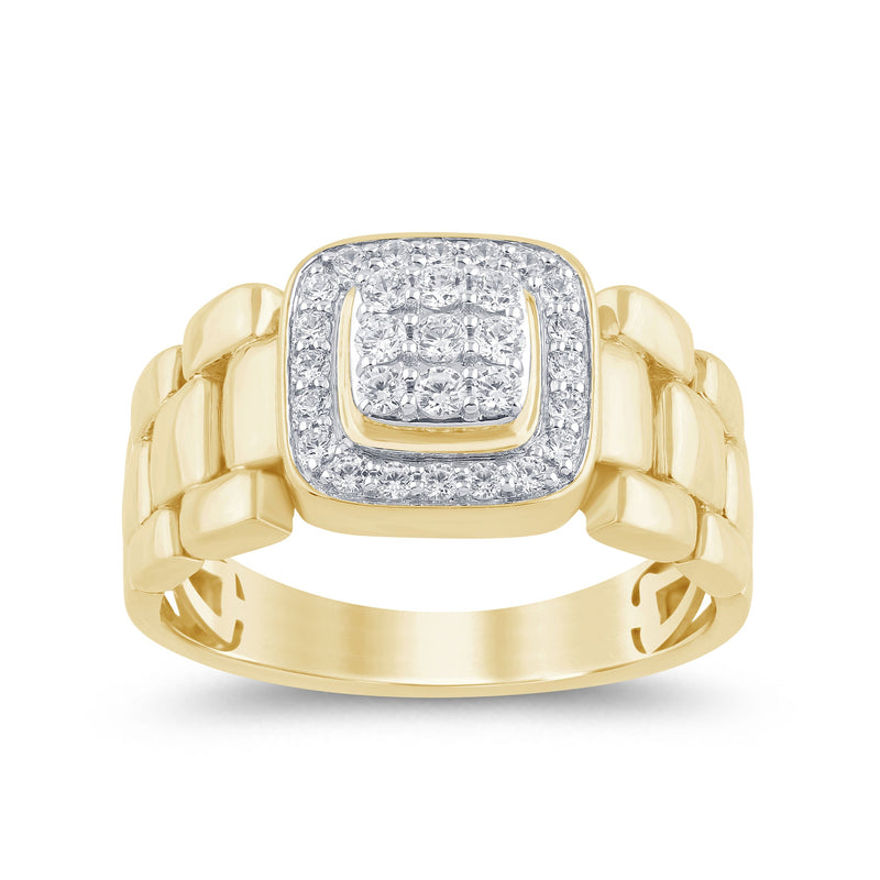 SPECIAL!.52ct G SI 14K Yellow Gold Diamond Men's Band Ring Size 10