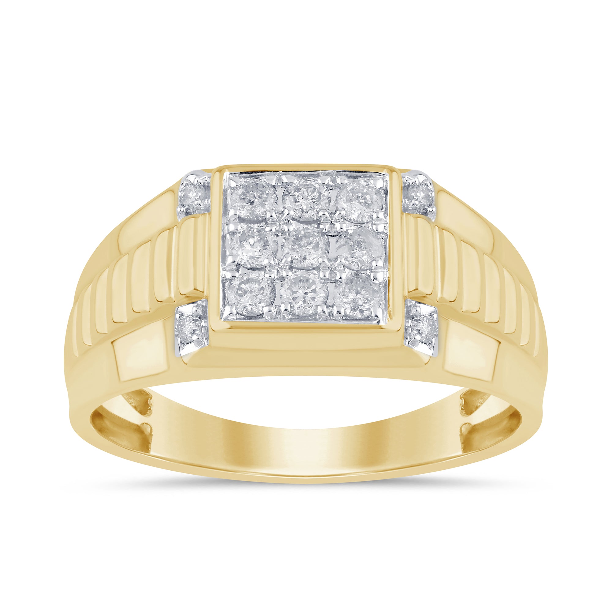 SPECIAL!.52ct G SI 14K Yellow Gold Diamond Men's Band Ring Size 10