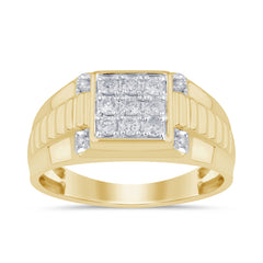 SPECIAL!.52ct G SI 14K Yellow Gold Diamond Men's Band Ring Size 10