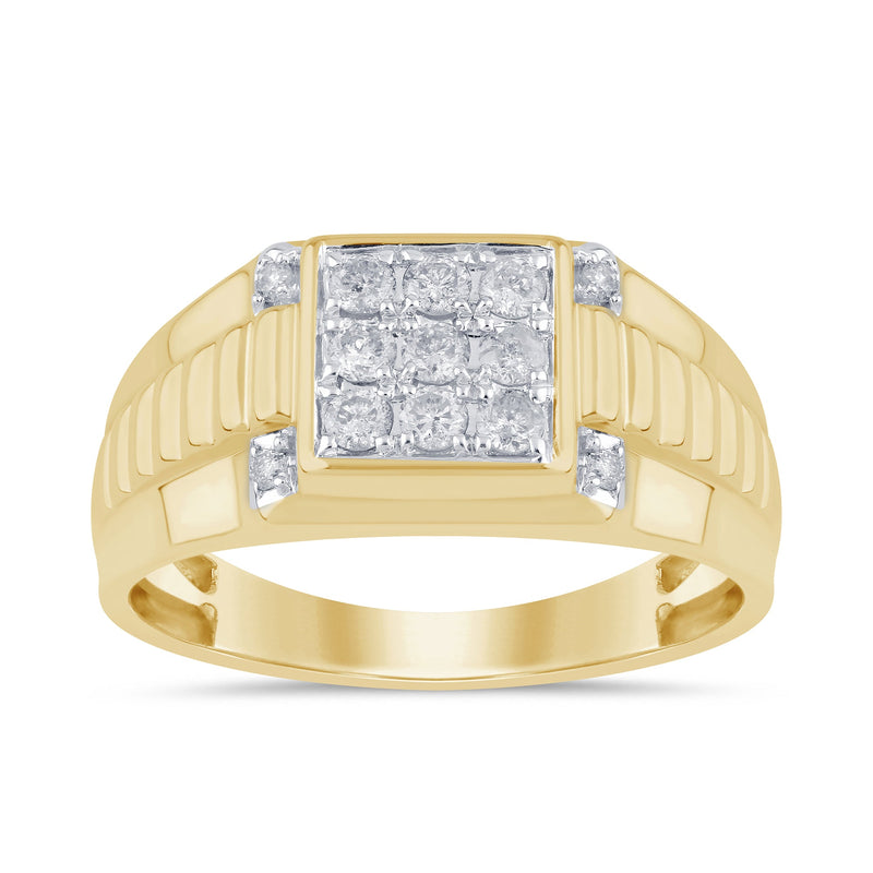 SPECIAL!.52ct G SI 14K Yellow Gold Diamond Men's Band Ring Size 10