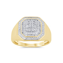 SPECIAL! .75ct G SI 14K Yellow Gold Diamond Mens Band Ring Size 10