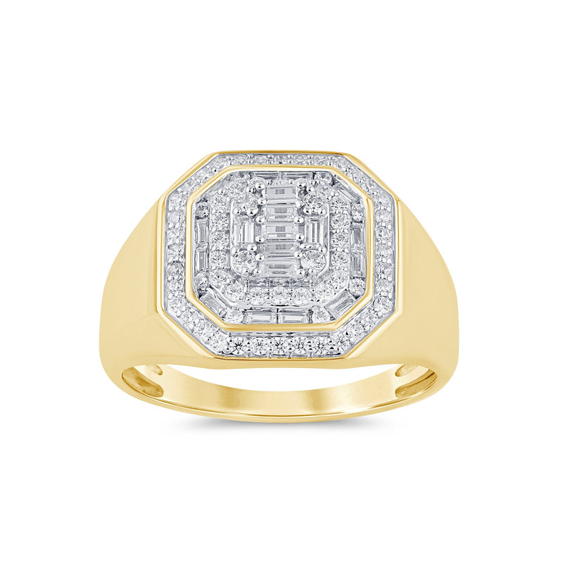 SPECIAL! .75ct G SI 14K Yellow Gold Diamond Mens Band Ring Size 10