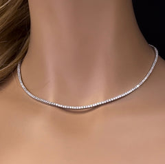 SPECIAL! 4.45ct G SI 14K Yellow Gold Diamond Tennis Necklace 16"