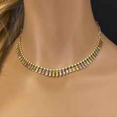 SPECIAL! 7.26ct G SI 14k Yellow Gold Diamond & Multi Color Gemstone Pendant Necklace 14+2" Ext Long Chain