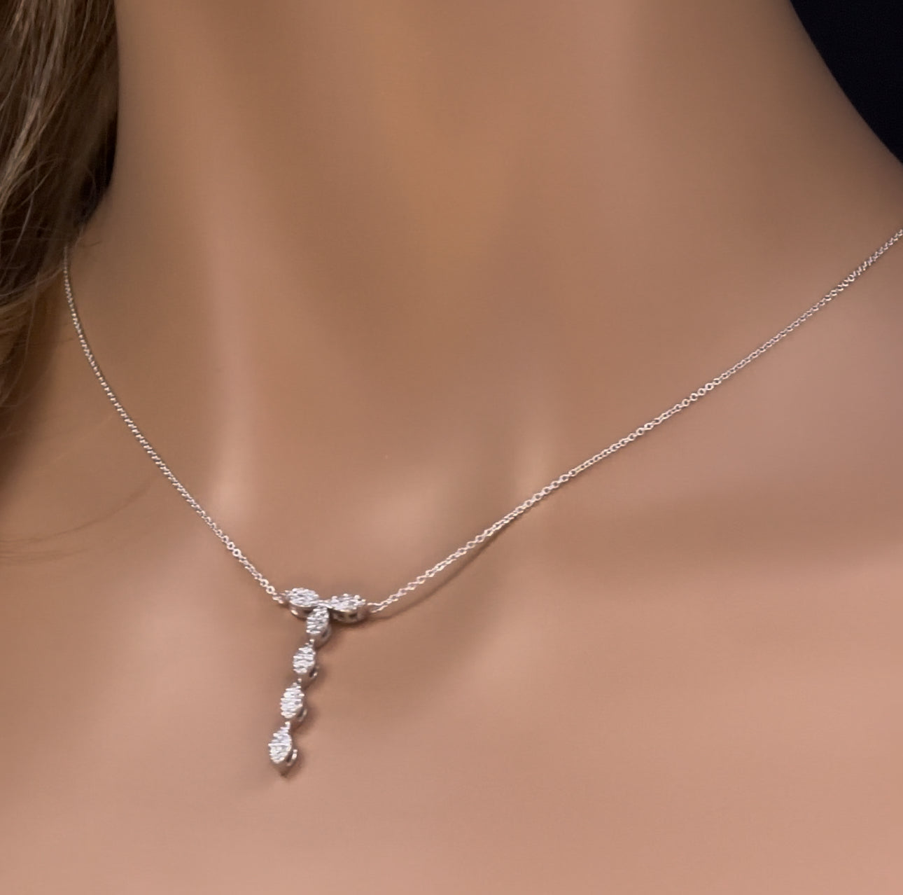 DIAMOND  CLOSEOUT!  .25ct G SI 14K White Gold Diamond Pendant Necklace 16 + 2" Ext