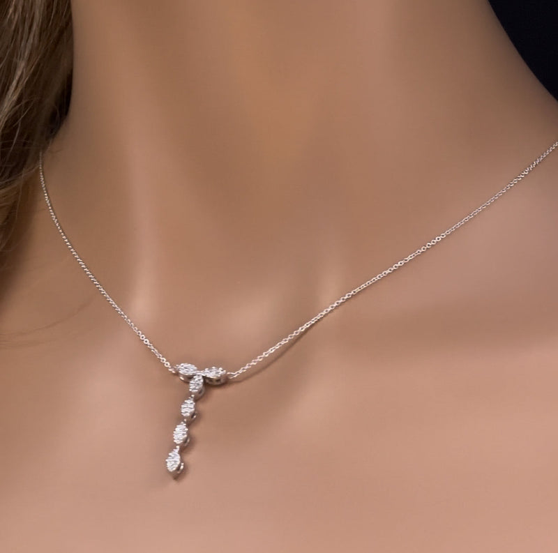 DIAMOND  CLOSEOUT!  .25ct G SI 14K White Gold Diamond Pendant Necklace 16 + 2" Ext