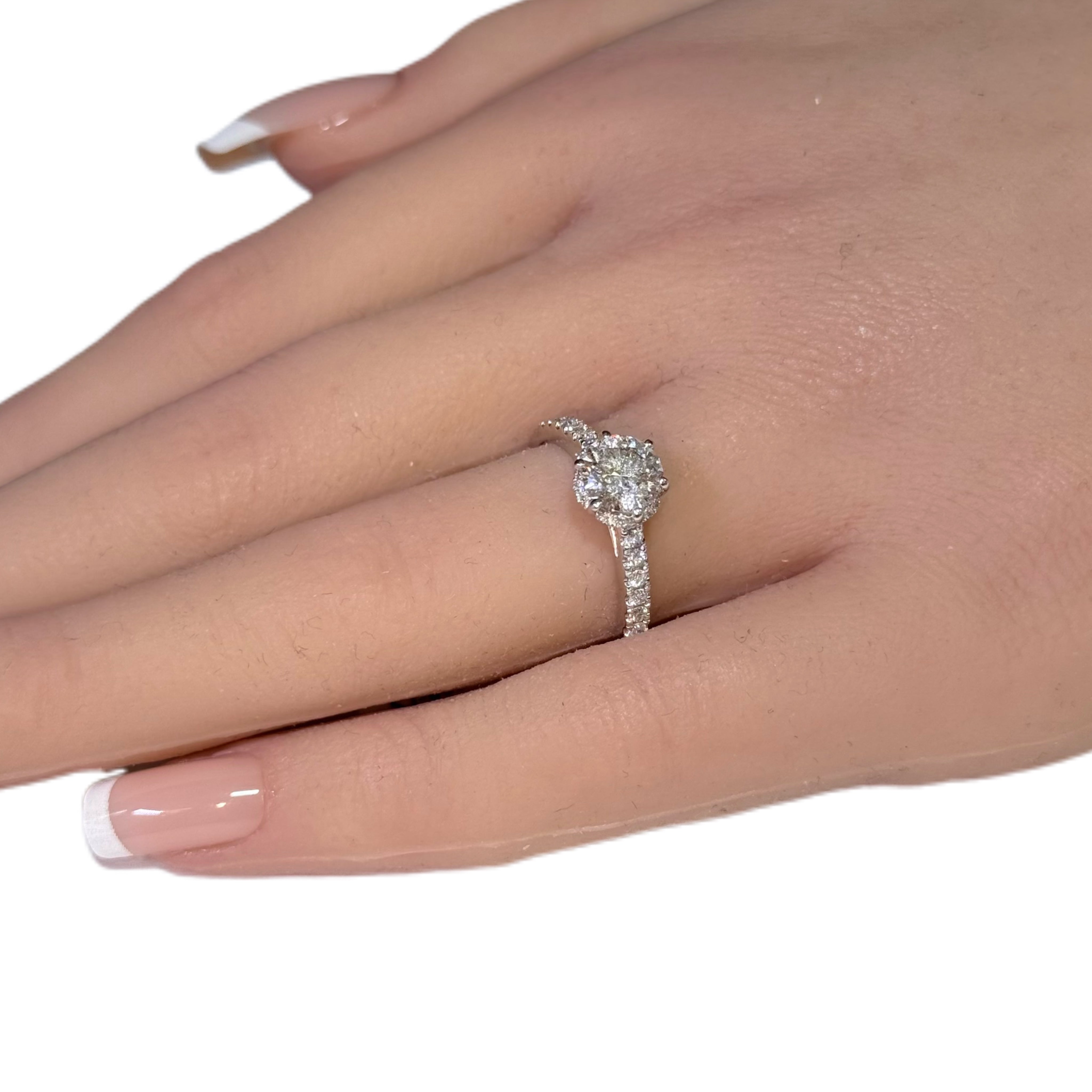 SPECIAL!1.26ct G SI 14K White Gold Round Diamond Solitaire Engagement Ring Size 6.5
