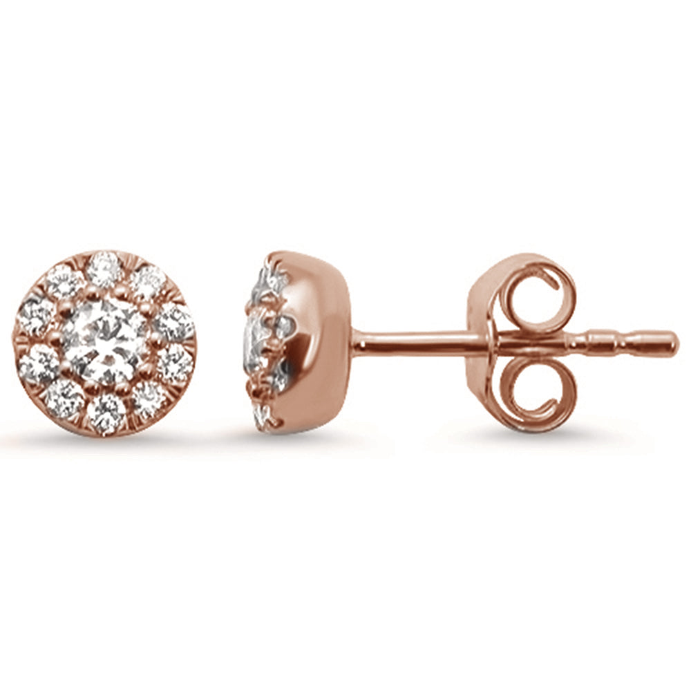 DIAMOND CLOSEOUT! .31ct 14k Rose Gold Elegant Diamond Stud Earrings