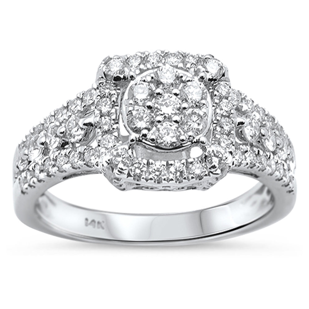 DIAMOND CLOSEOUT! .92ct 14k White Gold Diamond Engagement Ring Size 6.5