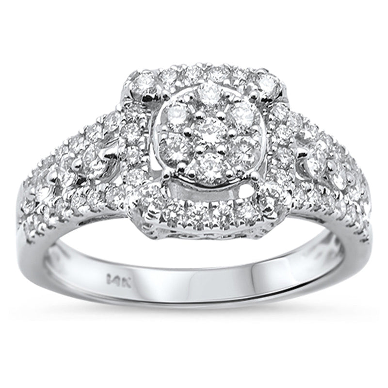 DIAMOND CLOSEOUT! .92ct 14k White Gold Diamond Engagement Ring Size 6.5
